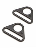 1 in Flat Triangle - Black Metal - Set of Two