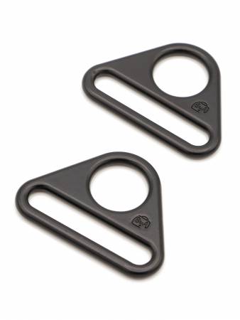 1 in Flat Triangle - Black Metal - Set of Two