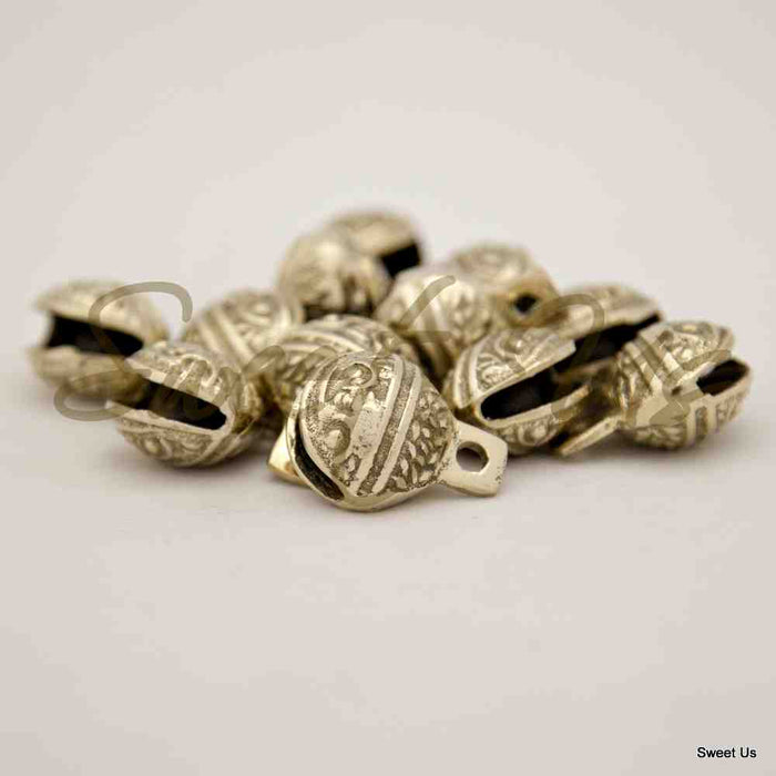 12 Pc Polished Brass Bells, Door Knob, Craft work Anniversary Cattle Party Favor - Sweet Us