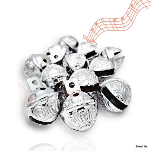 12pcs Chrome Plated Brass Jingle Bells, Sleigh Bells for Home, Christmas Decor - Sweet Us