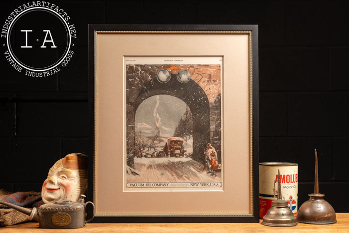 1920 Vacuum Oil Co Framed Ad