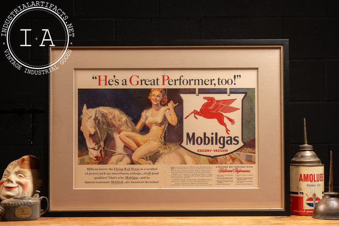 1940 Socony Vacuum Mobilgas Framed Ad