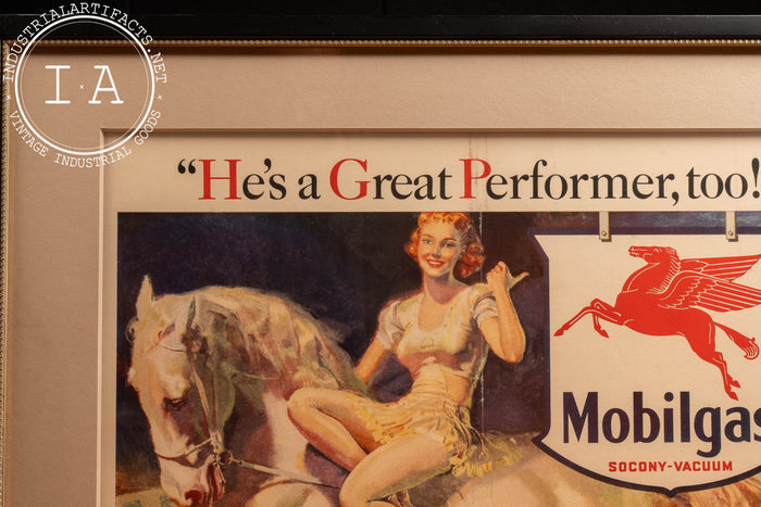 1940 Socony Vacuum Mobilgas Framed Ad