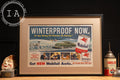 1949 Framed Socony-Vacuum Mobiloil Mobilgas Ad