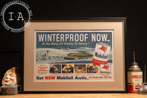 1949 Framed Socony-Vacuum Mobiloil Mobilgas Ad