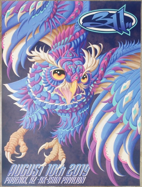 2019 311 - Phoenix Silkscreen Concert Poster by Bioworkz