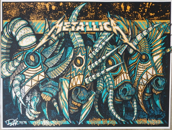 2019 Metallica - Vienna AE Silkscreen Concert Poster by Brad Klausen