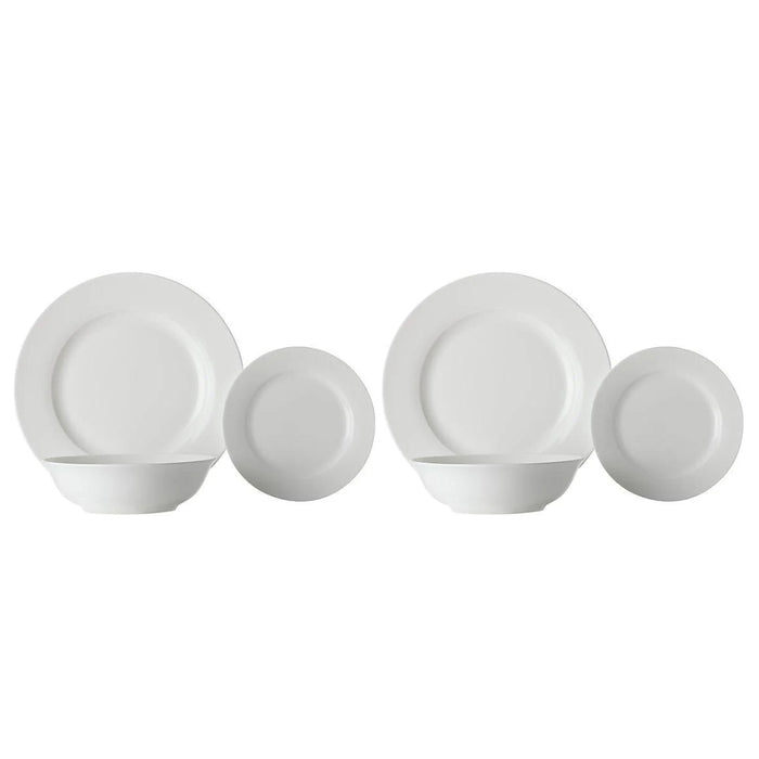 2x Maxwell & Williams White Basics European Rim Dinner Set 18pc Gift Boxed
