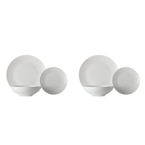 2x Maxwell & Williams White Basics Tribeca Coupe Dinner Set 18pc Gift Boxed