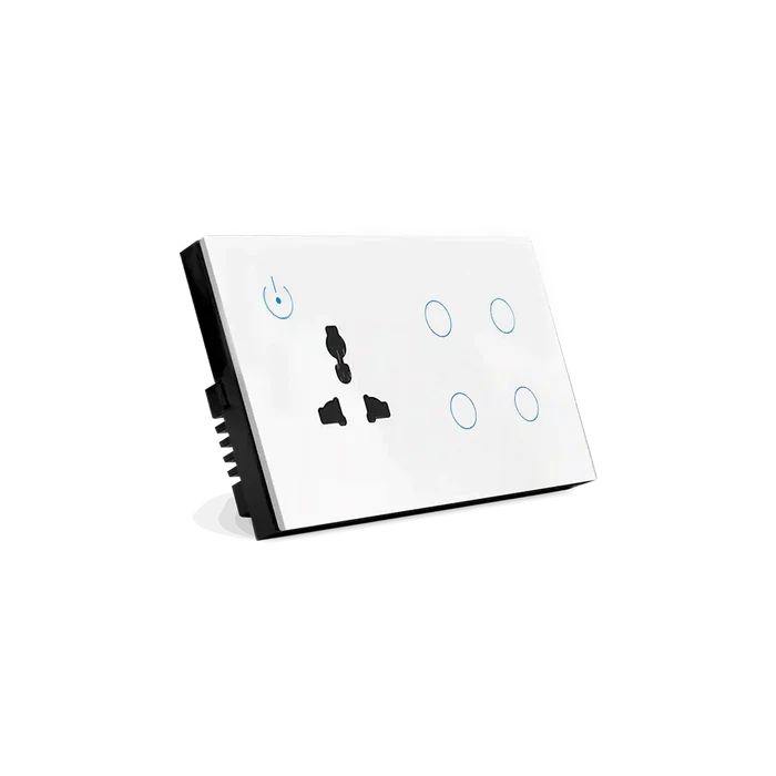 4 Gang Touch Switch & Universal Socket CRYSTAL SERIES