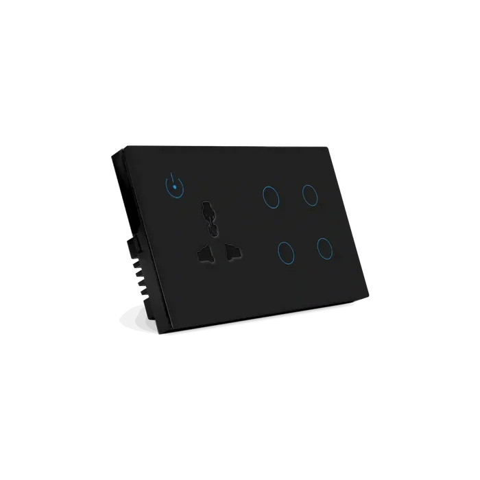 4 Gang Touch Switch & Universal Socket CRYSTAL SERIES