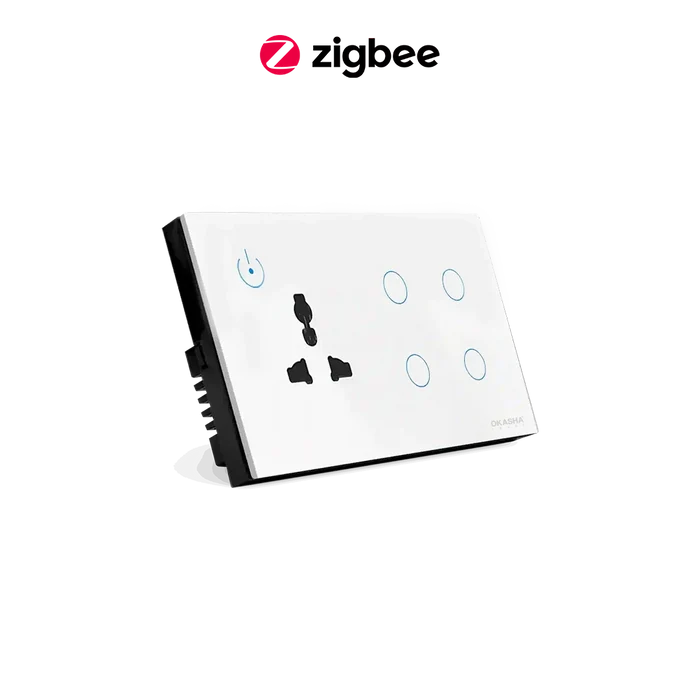 4 Gang Touch Switch & Universal Socket CRYSTAL SERIES