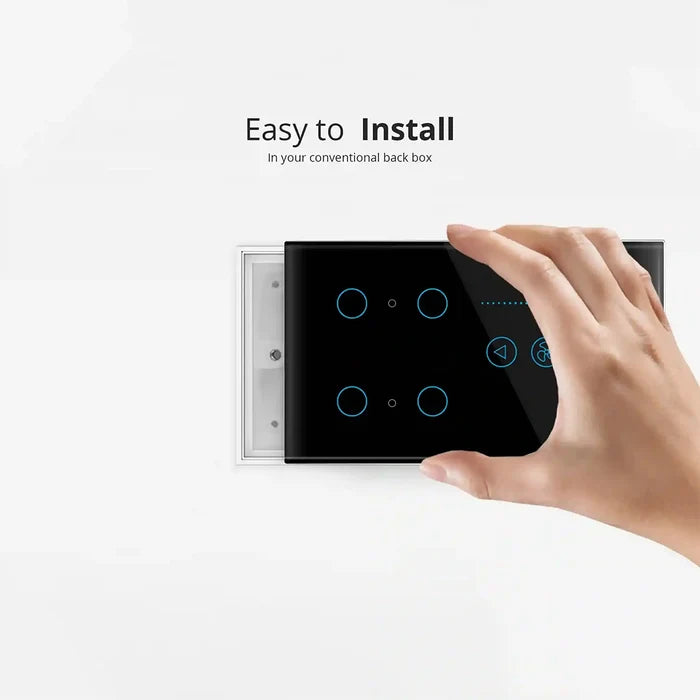 4 Gang+1 Fan Sensor Switch CRYSTAL SERIES