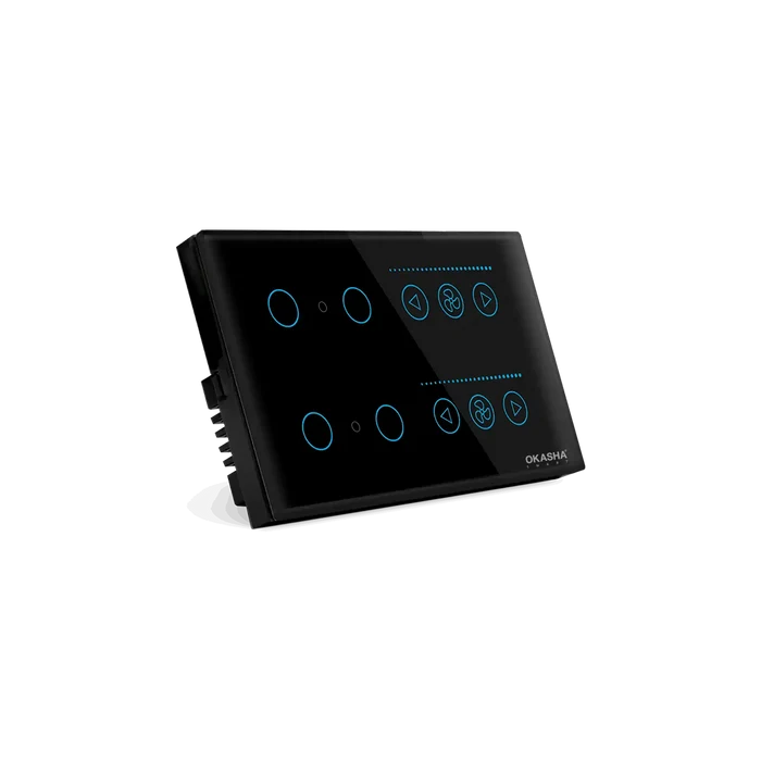 4 Gang+2 Fan Sensor Switch CRYSTAL SERIES