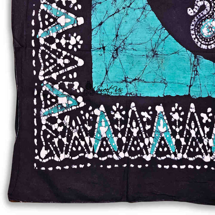 Amaya Batik Paisley Cotton Scarf - Teal Lagoon - Sweet Us