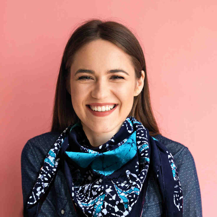 Amaya Batik Paisley Cotton Scarf - Teal Lagoon - Sweet Us
