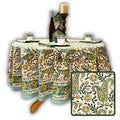 Parisian Paisley Floral Block Print Cotton Tablecloth Round, Lime Terrace - Sweet Us