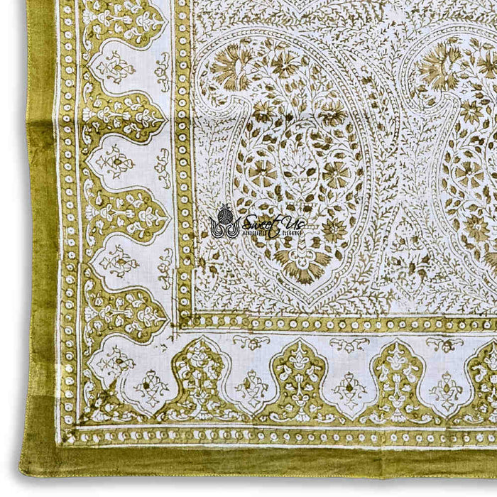 Princess Paisley Lightweight Floral Cotton Scarf — Antique Lace - Sweet Us