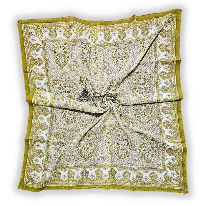 Princess Paisley Lightweight Floral Cotton Scarf — Antique Lace - Sweet Us