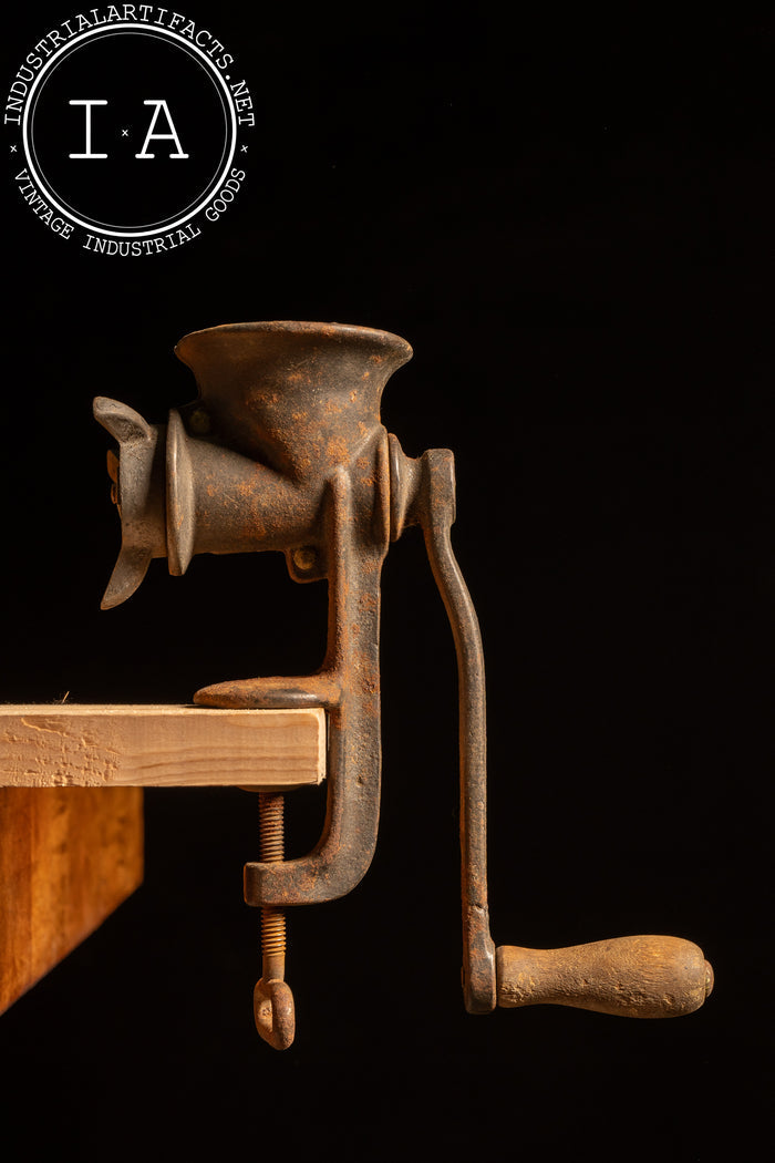 Antique Cast Iron Tabletop Meat Grinder