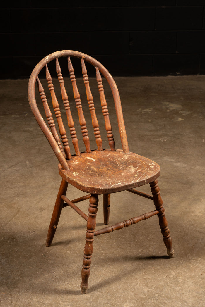 Antique Oak Spindle Back Chair