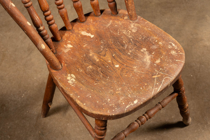 Antique Oak Spindle Back Chair