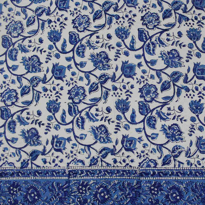 Handmade Cotton Rajasthan Block Print Tapestry Throw Tablecloth Coverlet Twin Full - Sweet Us