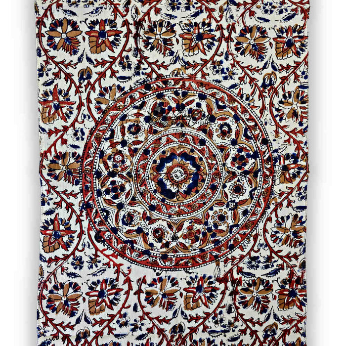 Vintage Paisley Cotton Block Print Summer Floral Scarf for Women, Jade Oasis - Sweet Us