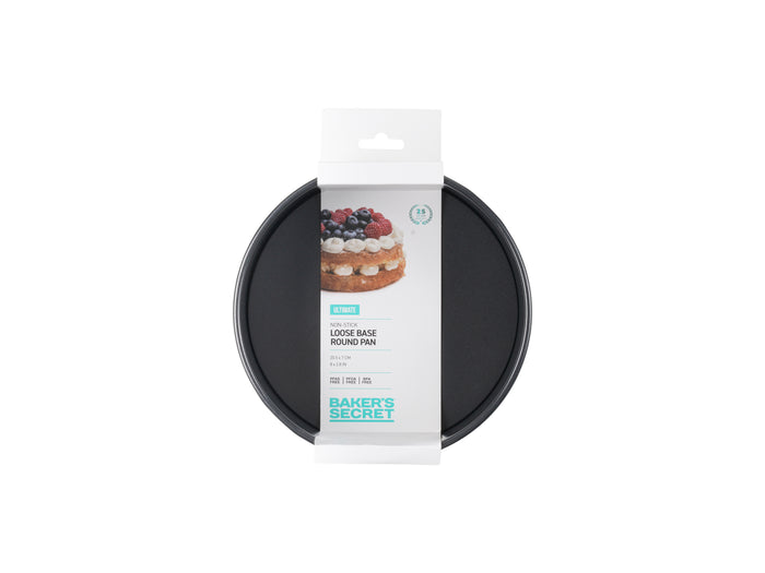 Bakers Secret Ultimate Non-Stick Loose Base Round Cake Pan - 20.5cm