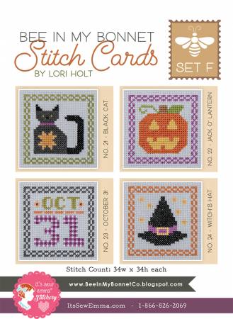 Bee In My Bonnet Stitch Cards Set F