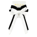 Bella | Velvet Bow Clip Set - White/Black
