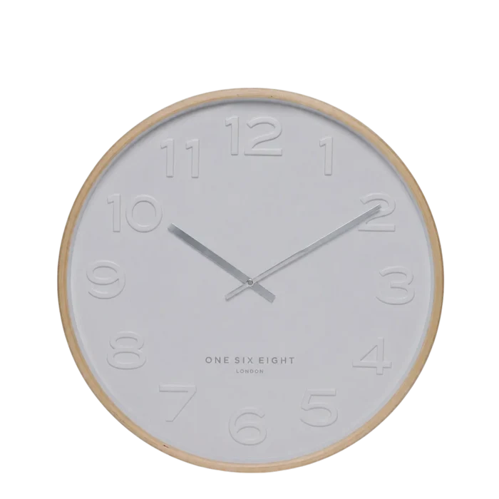 Bella White Silent Wall Clock - 41cm