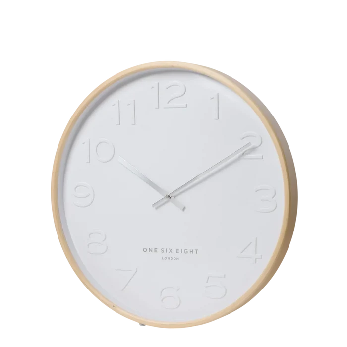 Bella White Silent Wall Clock - 41cm