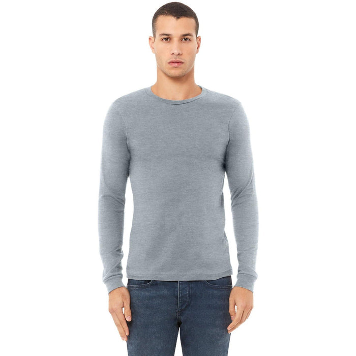 no-logo Bella+Canvas Unisex Heather CVC Long Sleeve Tee-Regular-Bella&Canvas-Thread Logic