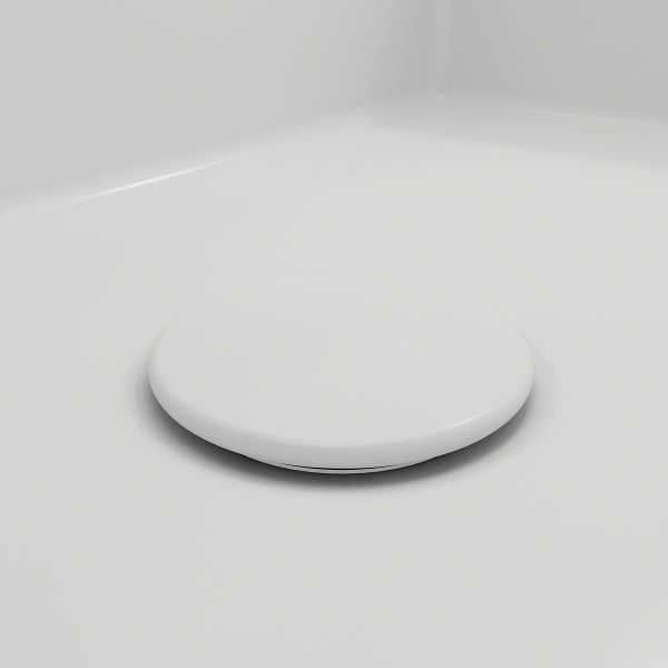 BOCCHI 1220-002 Matte White Fireclay Drain Cover for BOCCHI Fireclay Kitchen Sink Strainers