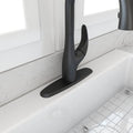 BOCCHI 2180 0004 Matte Black Traditional Kitchen Faucet Deck Plate Oval