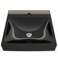 BOCCHI Scala Arch 19" Black 1-Hole Wall Mounted Fireclay Bathroom Sink