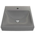 BOCCHI Scala Arch 19" Matte Gray 1-Hole Wall Mounted Fireclay Bathroom Sink