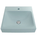BOCCHI Scala Arch 19" Matte Ice Blue 1-Hole Wall Mounted Fireclay Bathroom Sink