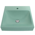 BOCCHI Scala Arch 19" Matte Mint Green 1-Hole Wall Mounted Fireclay Bathroom Sink