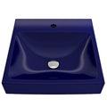 BOCCHI Scala Arch 19" Sapphire Blue 1-Hole Wall Mounted Fireclay Bathroom Sink
