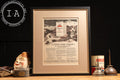 c. 1920 Framed Vacuum Oil Gargoyle Ford Upkeep Ad