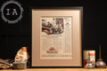 c. 1925 Framed Vacuum Oil Co Gargoyle Mobiloils Ad