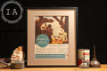 c. 1930 Framed Socony Vacuum Pegasus Lithographic Ad