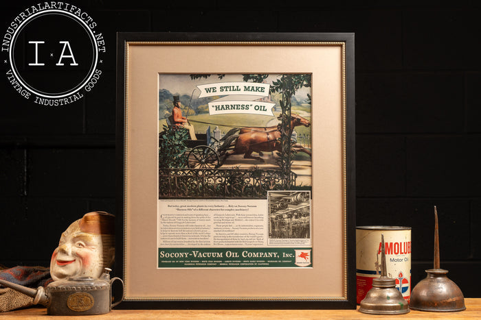 c. 1940 Socony Vacuum Oil Co. Pegasus Harness Oil Ad