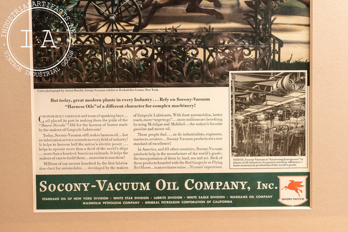 c. 1940 Socony Vacuum Oil Co. Pegasus Harness Oil Ad