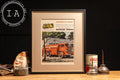 c. 1945 Framed Socony Vacuum Mobiloil Autocar Ad