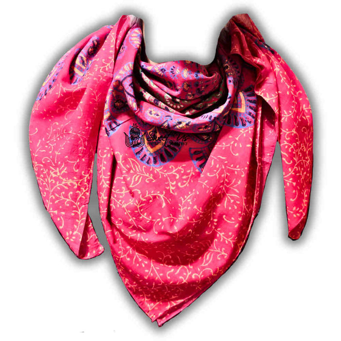 Cannes Vibrance Lightweight Floral Cotton Scarf — Athena Blush - Sweet Us