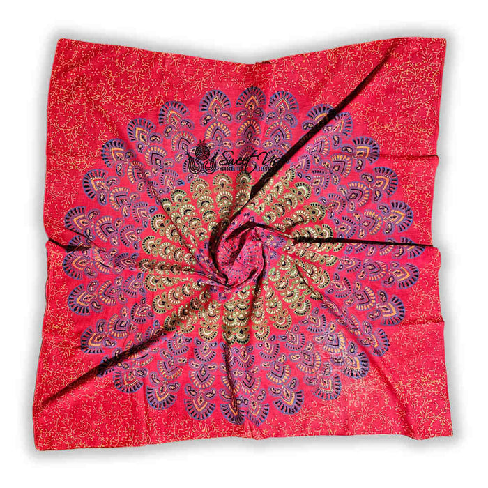 Cannes Vibrance Lightweight Floral Cotton Scarf — Athena Blush - Sweet Us