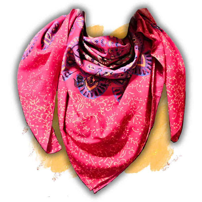 Cannes Vibrance Lightweight Floral Cotton Scarf — Athena Blush - Sweet Us